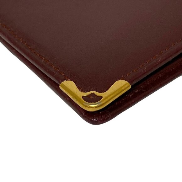 Cartier Must Line - Bordeaux Leather Bifold Wallet 118-081125 - Picture 4 of 9